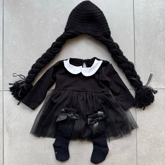 Baby Infant Wednesday Addams Costume - Picture 1 of 7